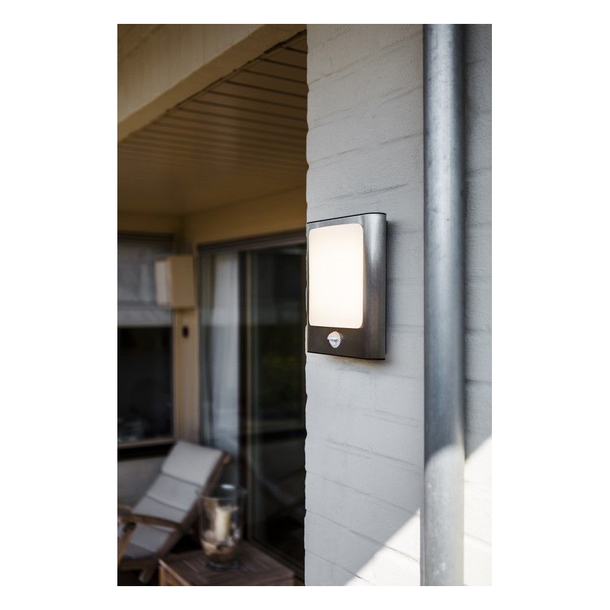 LED Vonkajšie svietidlo so senzorom FACE LED/13W/230V IP44