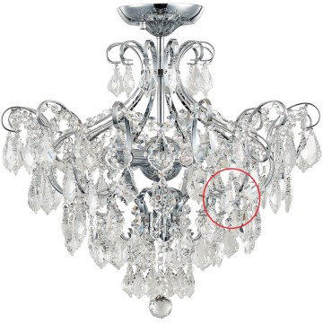 Luxera 33304 - Náhradný kryštál k lustru GRANADA 5 cm