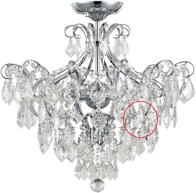 Luxera 33304 - Náhradný kryštál k lustru GRANADA 5 cm