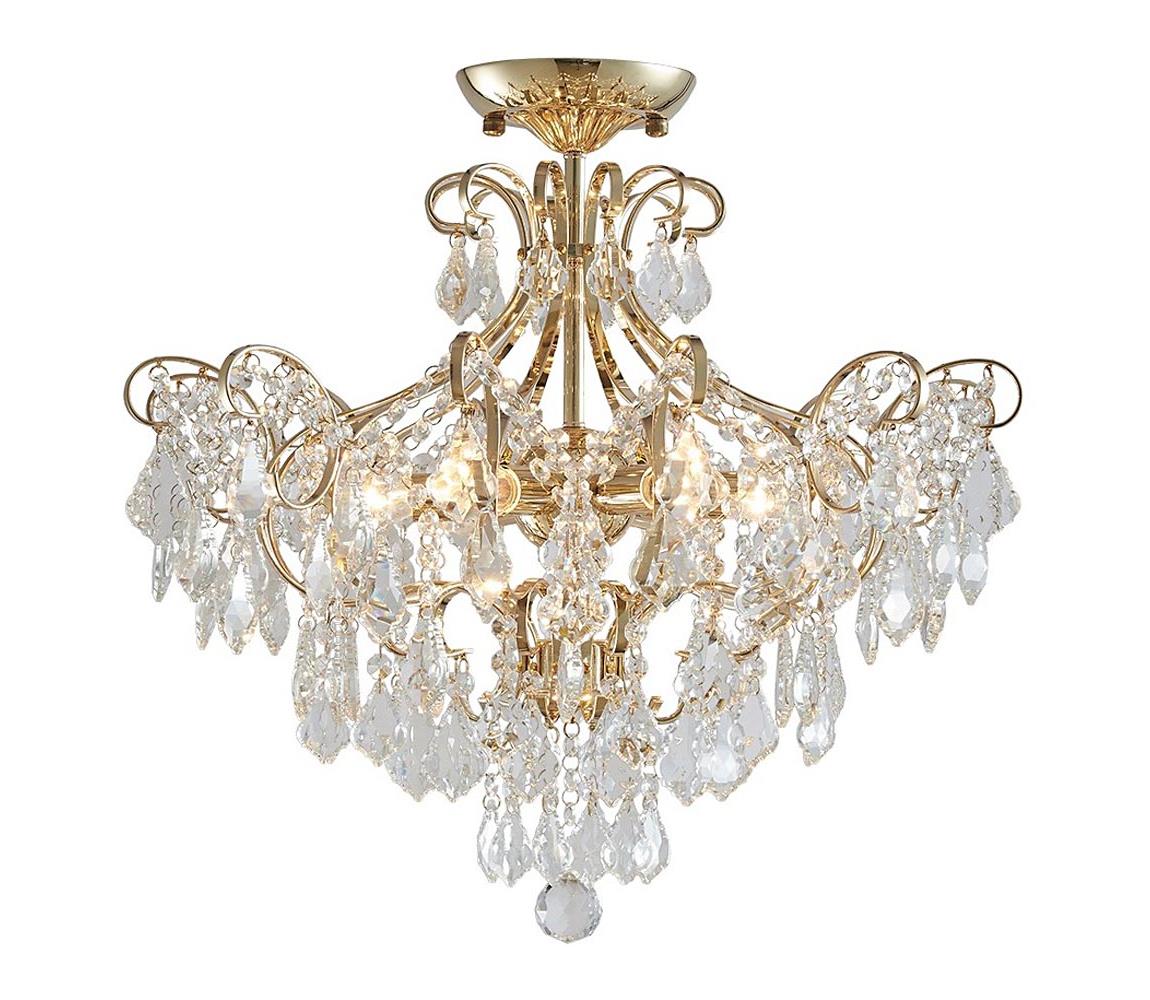 Luxera LUXERA - Krištáľový prisadený luster GRANADA 6xE14/40W/230V