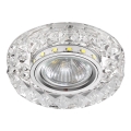 LUXERA 71074 - LED Podhľadové svietidlo CRYSTALS 1xGU10/50W/230V + LED/3W STRIPE