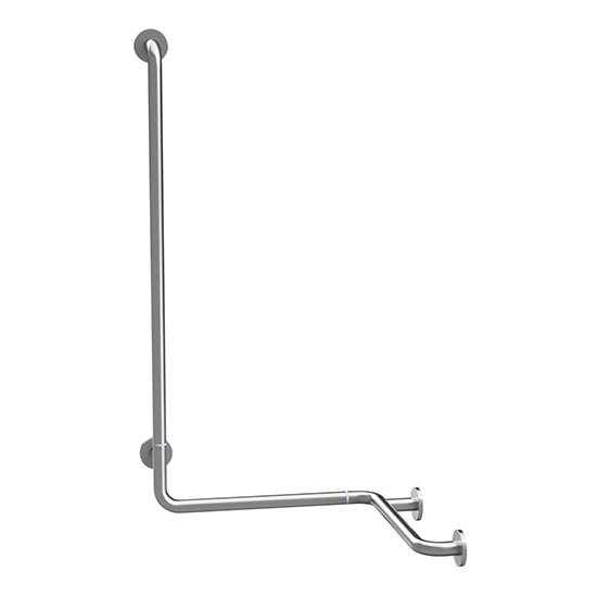 Madlo do sprchy 66x118 cm nerez/strieborné
