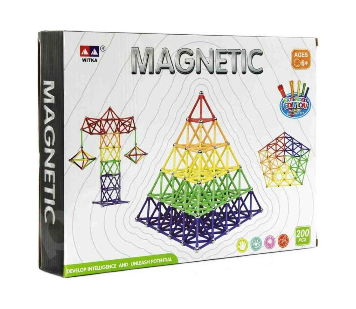 Teddies Magnetická stavebnica, 200 dielikov 00312461