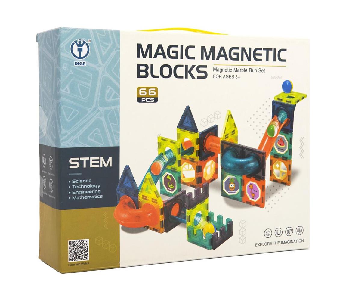 Teddies Magnetická stavebnica, 66 dielov 00850597