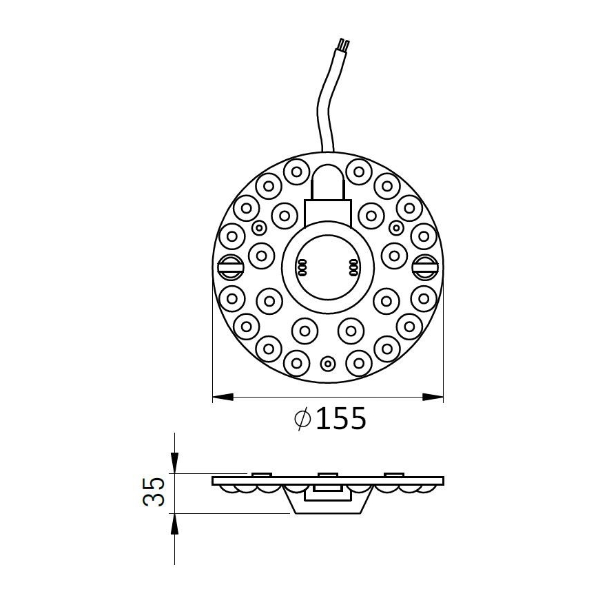 Magnetický LED modul, 18 W, 230 V, priemer 15,5 cm, 2700/3000/4000/5000/6500 K