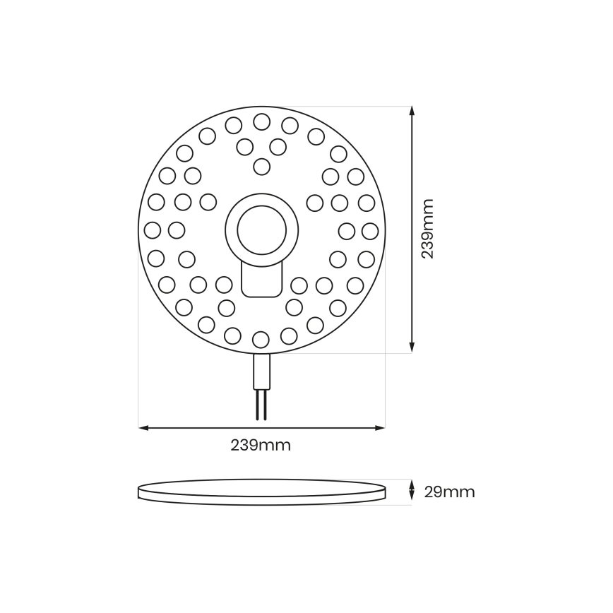 Magnetický LED modul LED/36W/230V 2700–6500 K, priemer 24 cm – Brilagi