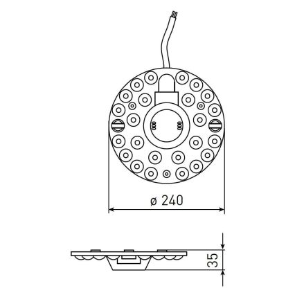 Magnetický LED modul LED/36W/230V, priemer 24 cm, 2700/3000/4000/5000/6500K