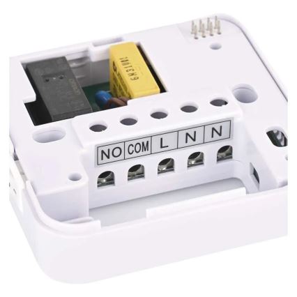 Manuálny bezdrôtový izbový termostat 230V/16A 2xAA biely