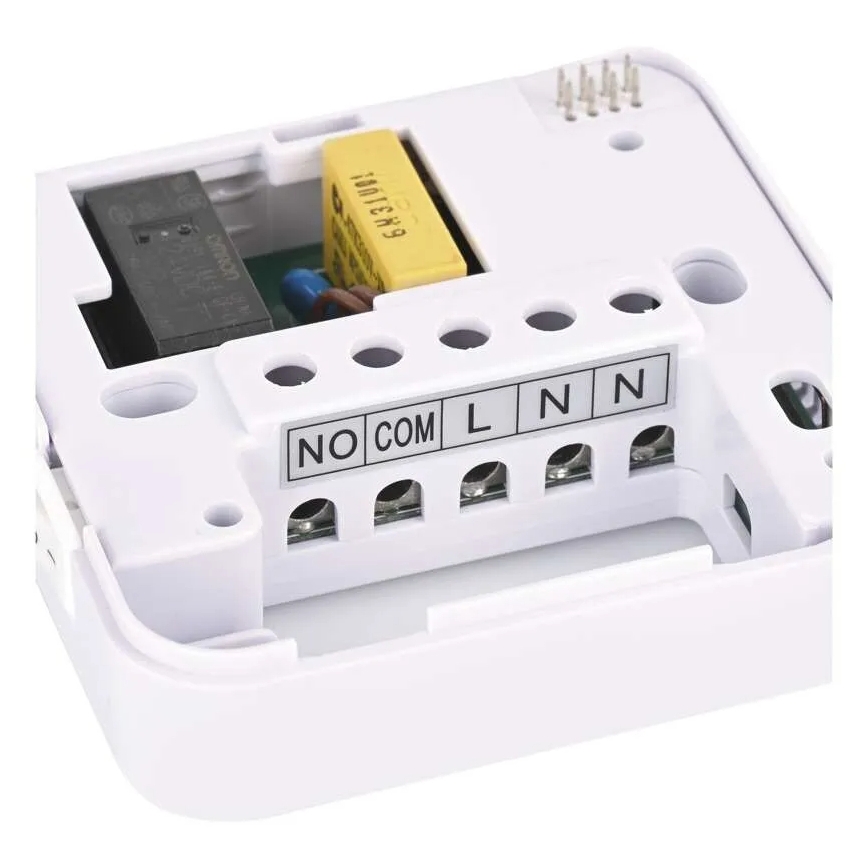 Manuálny bezdrôtový izbový termostat 230V/16A 2xAA biely
