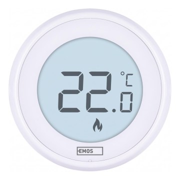 Manuálny izbový termostat 230 V/6 A, napájanie 2× AA, biely