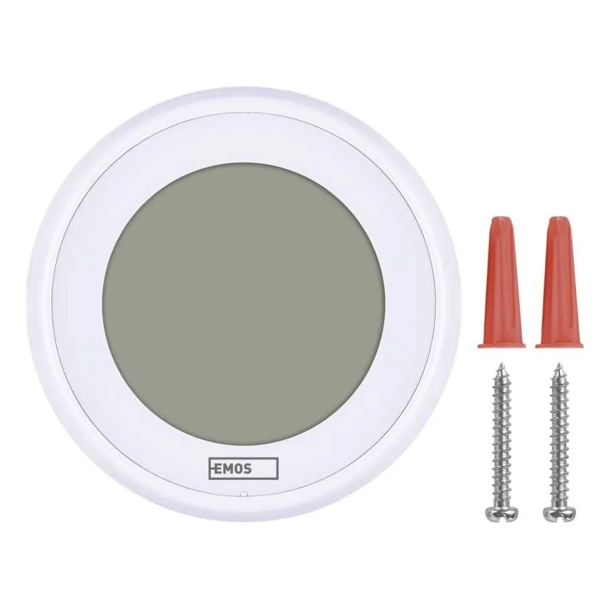 Manuálny izbový termostat 230 V/6 A, napájanie 2× AA, biely