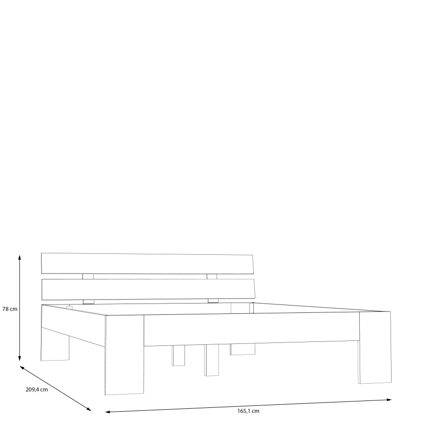 Manželská posteľ PIROA 160x200 cm béžová