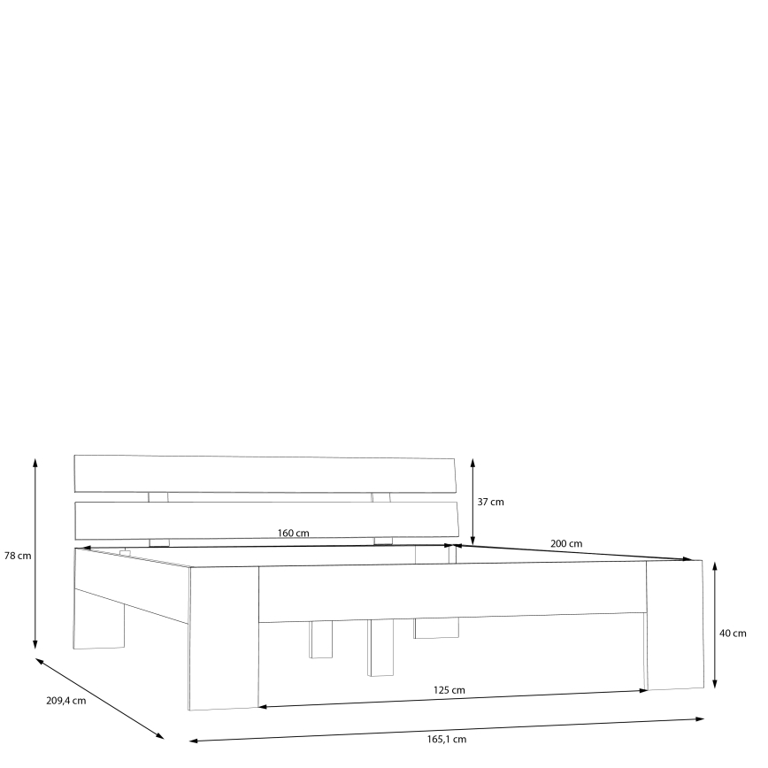 Manželská posteľ PIROA 160x200 cm béžová