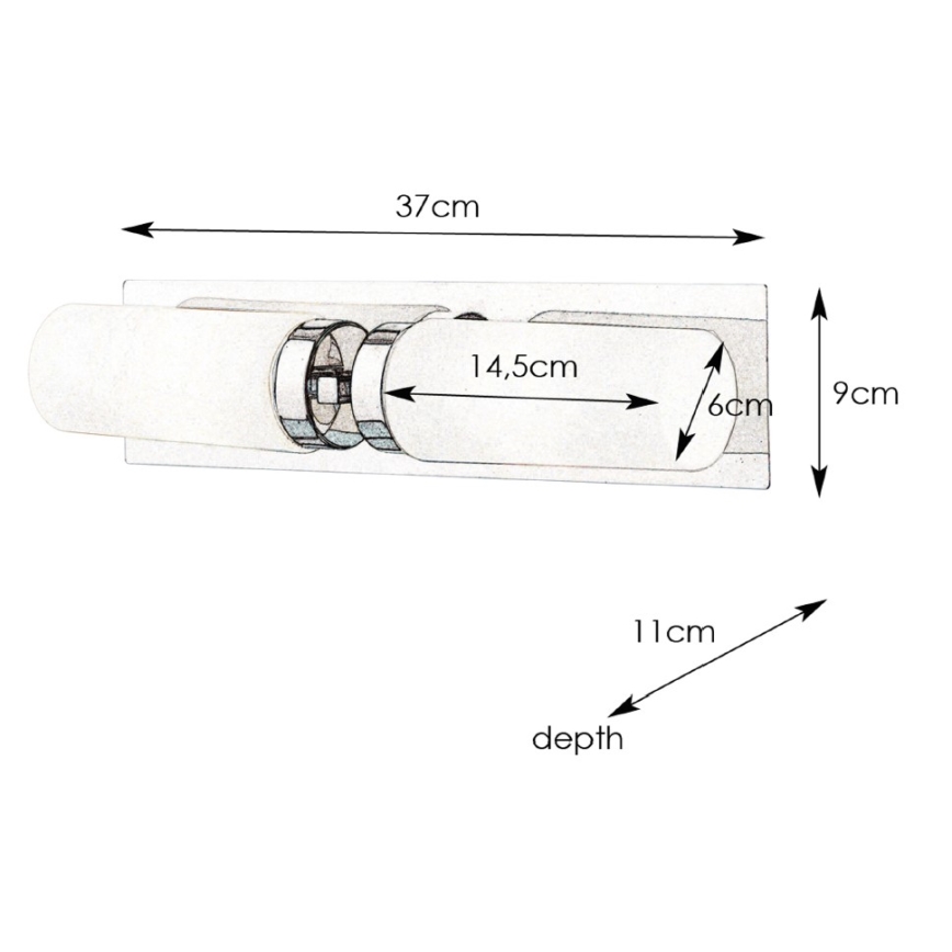 Markslöjd 102478 - Kúpeľňové nástenné svietidlo NORRSUNDET 2xE14/40W/230V IP44