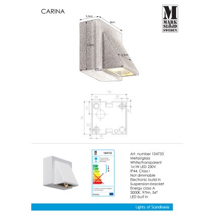 Markslöjd 104733 - LED Vonkajšie nástenné svietidlo CARINA LED/1W/230V IP44