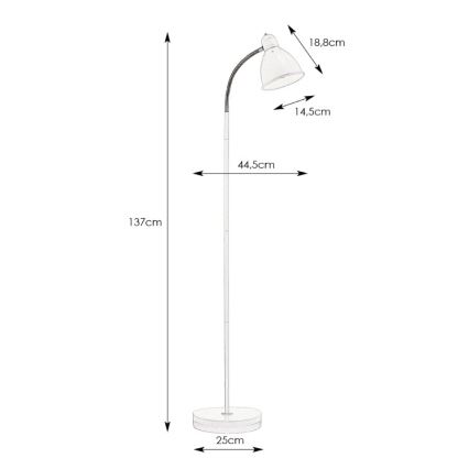 Markslöjd 104842 - Stojacia lampa NITTA 1xE27/60W/230V