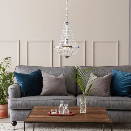 Markslöjd 104889 - Stmievateľný krištáľový luster na reťazi GRÄNSÖ 1xE27/60W/230V