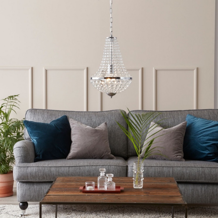 Markslöjd 104889 - Stmievateľný krištáľový luster na reťazi GRÄNSÖ 1xE27/60W/230V