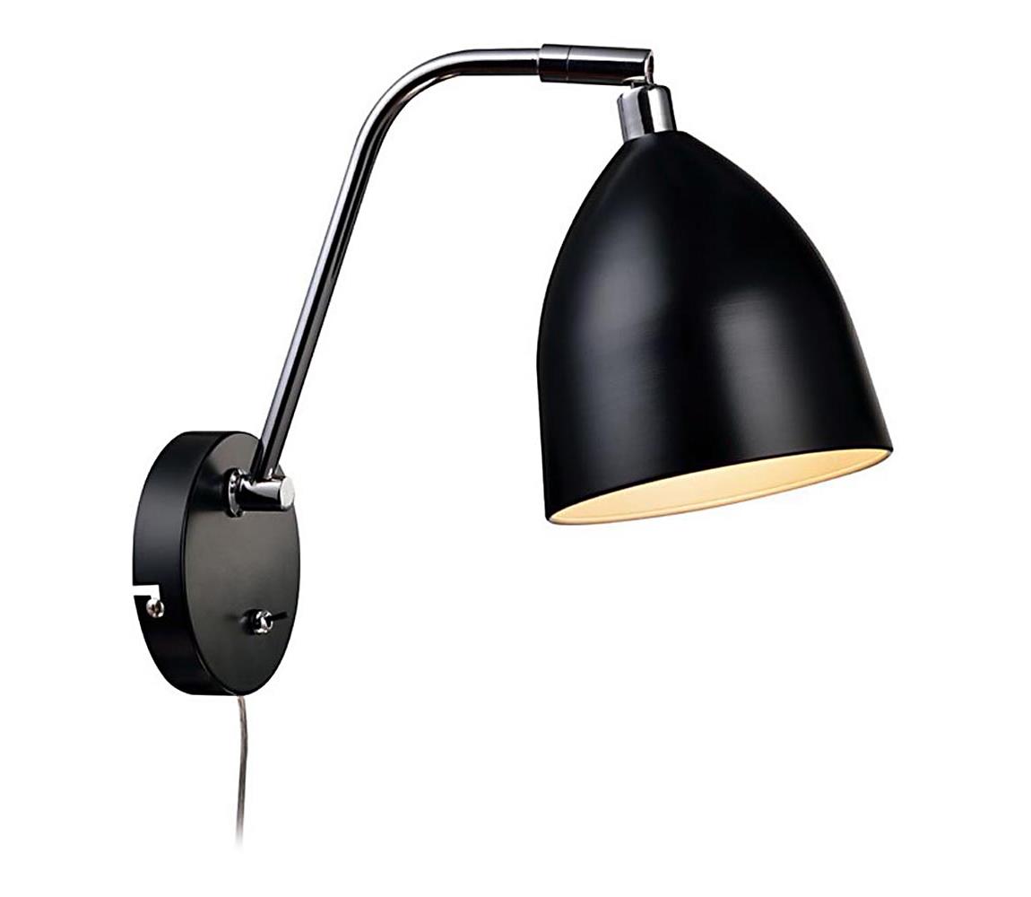 Markslöjd Markslöjd 105027 - Nástenné svietidlo HAMINA 1xE27/40W/230V čierna