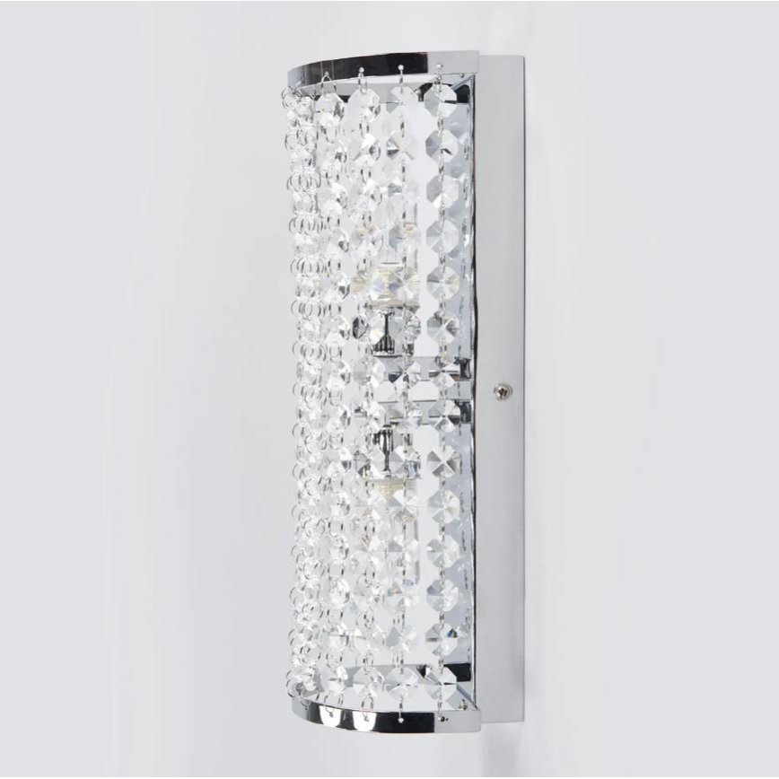 Markslöjd 105309 - Kúpeľňové nástenné svietidlo LYSEKIL 2xG9/28W/230V IP44 lesklý chróm