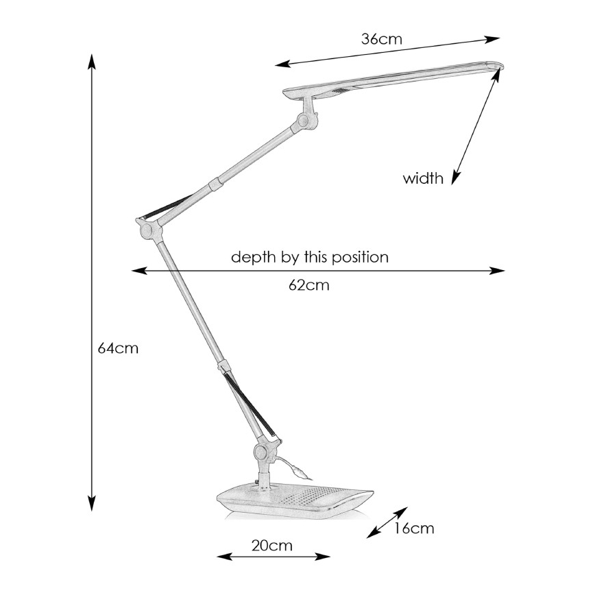 Markslöjd 105683 - LED Stolná lampa STUDY LED/5W/230V