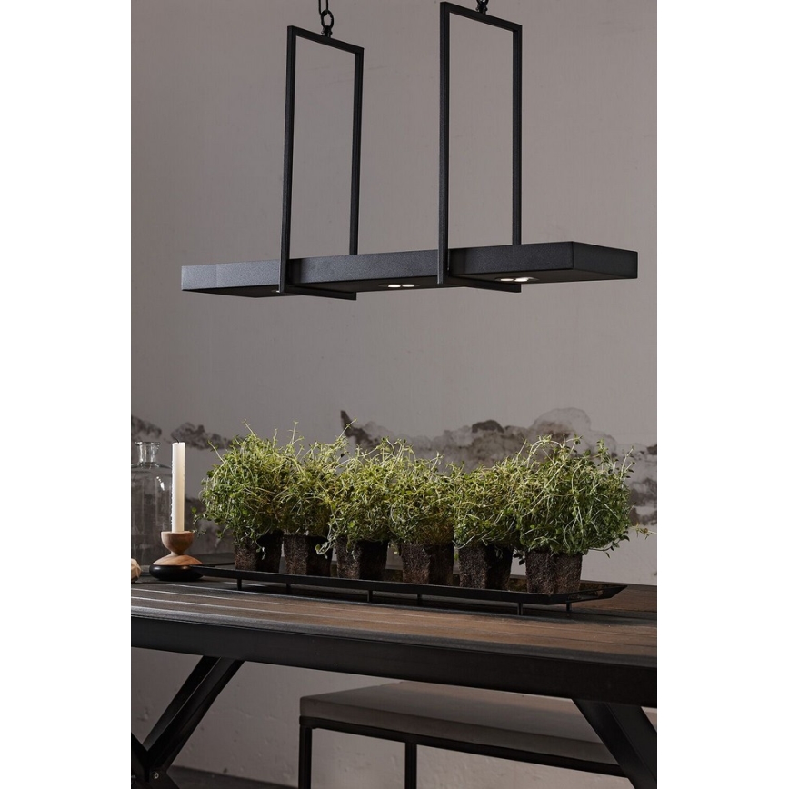 Markslöjd 105780 - LED Stmievateľný luster na reťazi TRAY 3xLED/3W/230V čierna