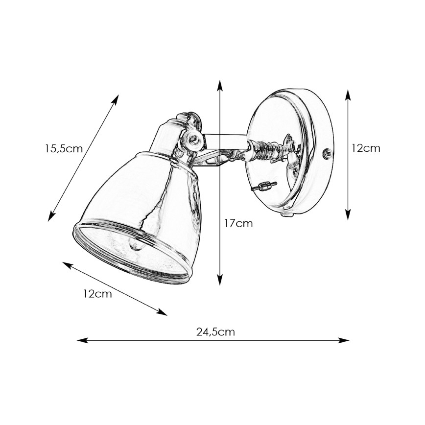 Markslöjd 105814 - Nástenné svietidlo FJÄLLBACKA 1xE14/40W/230V čierna