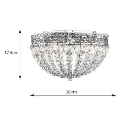 Markslöjd 106062 - Krištáľové stropné svietidlo SAXHOLM 2xE14/40W/230V