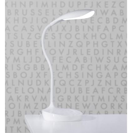 Markslöjd 106093 - LED Stmievateľná stolná lampa s USB SWAN LED/4,6W/230V