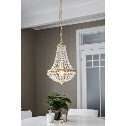 Markslöjd 106118 - Stmievateľný krištáľový luster na reťazi GRÄNSÖ 1xE27/60W/230V
