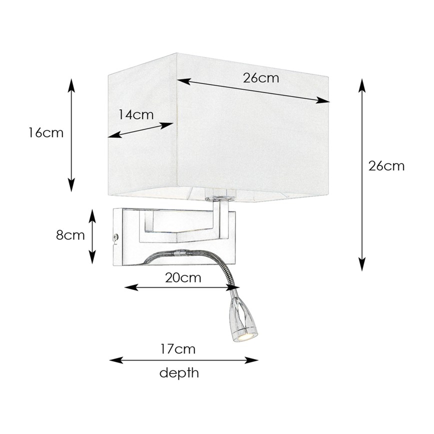 Markslöjd 106308 - LED Nástenné svietidlo SAVOY LED/3W+E27/60W/230V