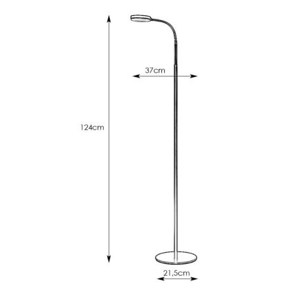 Markslöjd 106465 - LED Stojacia lampa FLEX LED/5W/230V
