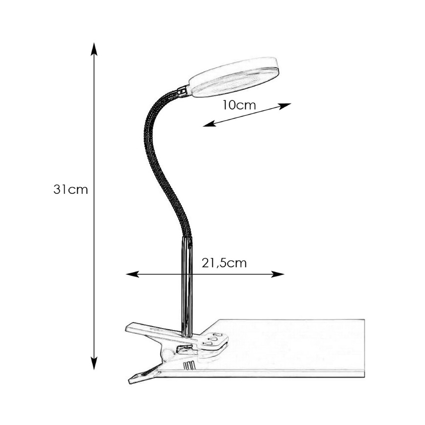 Markslöjd 106471 - LED Lampa s Klipom FLEX LED/5W/230V