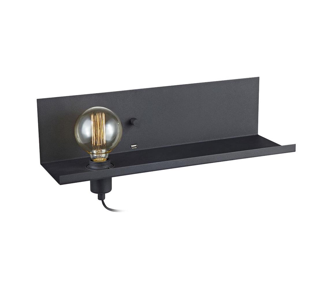 Markslöjd Markslöjd 106482 - Stmievateľné nástenné svietidlo s USB MULTI 1xE27/60W/230V