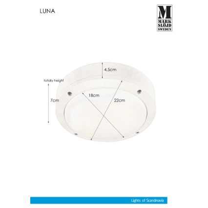 Markslöjd 106536 - LED Stropné svietidlo LUNA LED/10W/230V