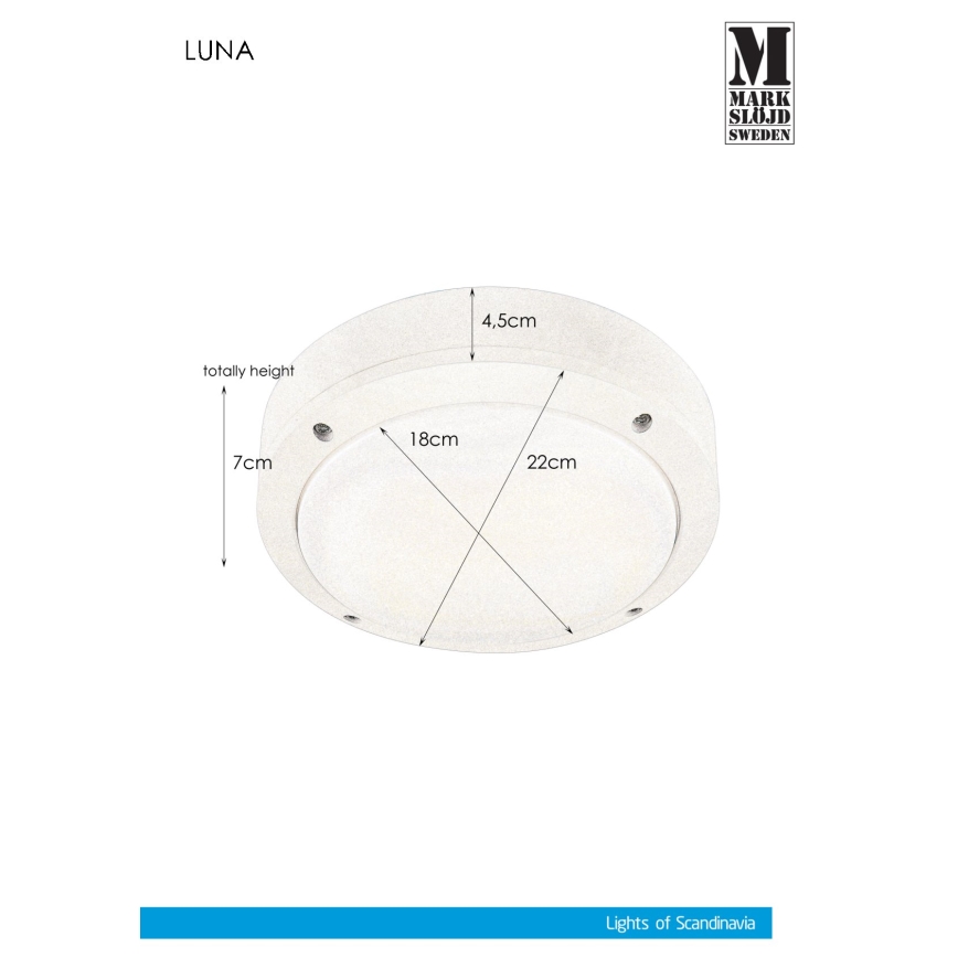 Markslöjd 106536 - LED Stropné svietidlo LUNA LED/10W/230V