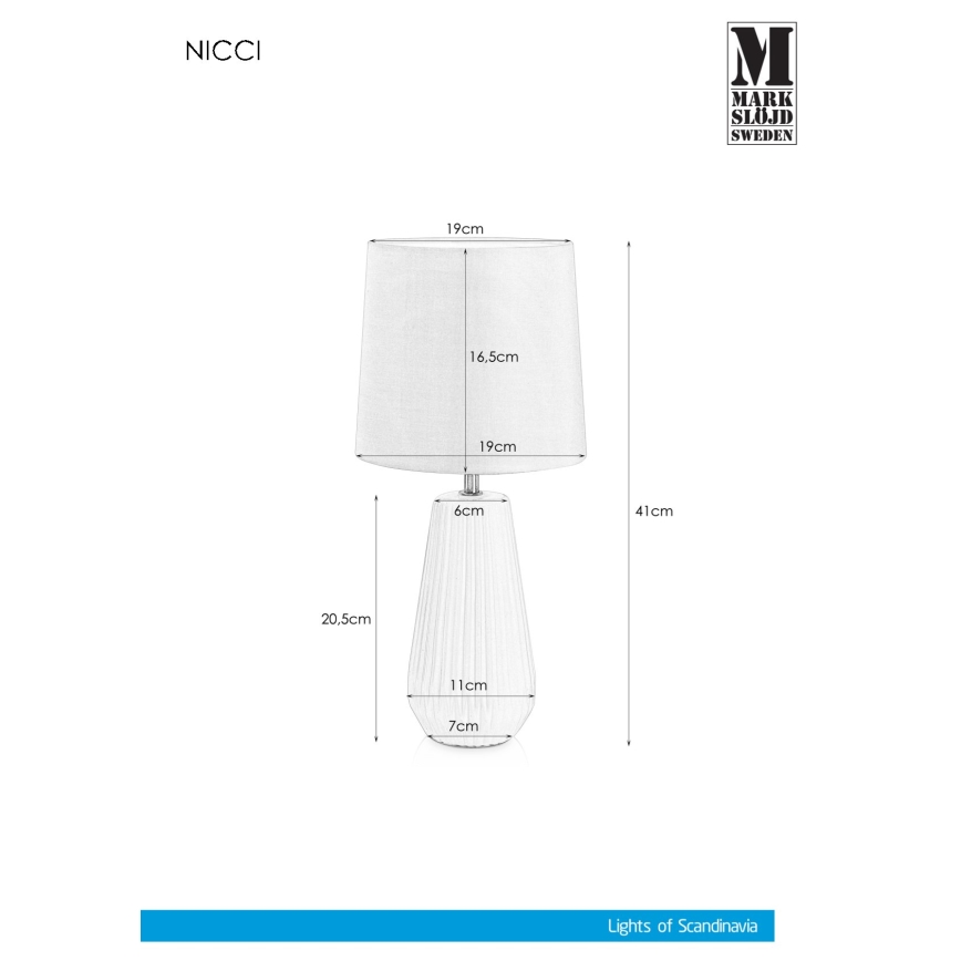 Markslöjd 106624 - Stolná lampa NICCI 1xE14/40W/230V