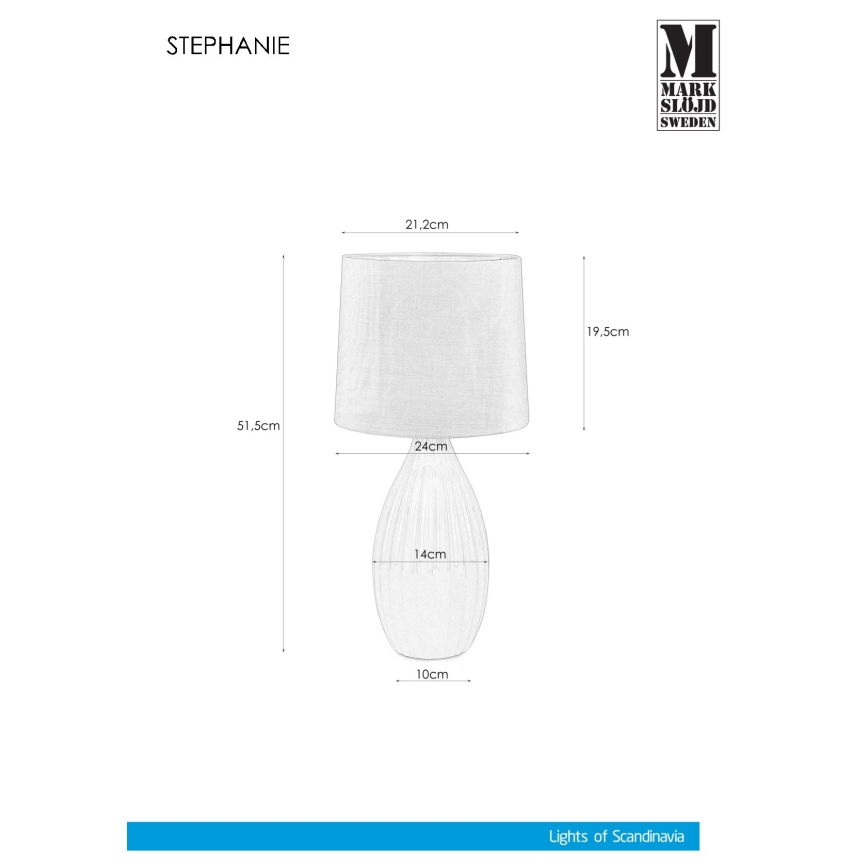 Markslöjd 106887 - Stolná lampa STEPHANIE 1xE27/60W/230V