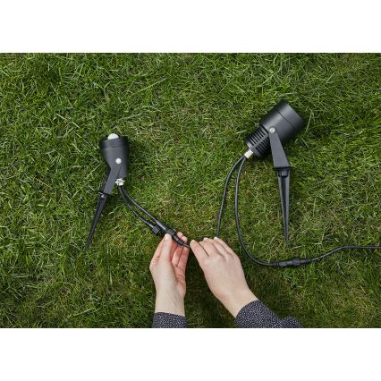 Markslöjd 106940 - Vonkajší PIR senzor pohybu a súmraku GARDEN24 IP44 čierny