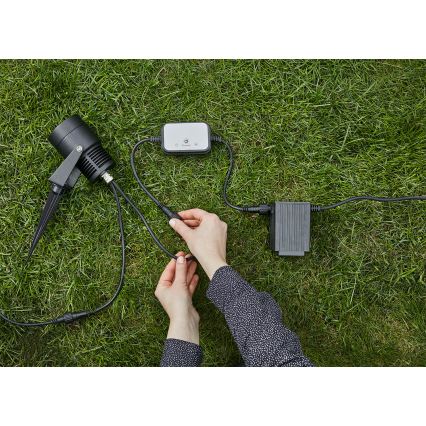 Markslöjd 106940 - Vonkajší PIR senzor pohybu a súmraku GARDEN24 IP44 čierny