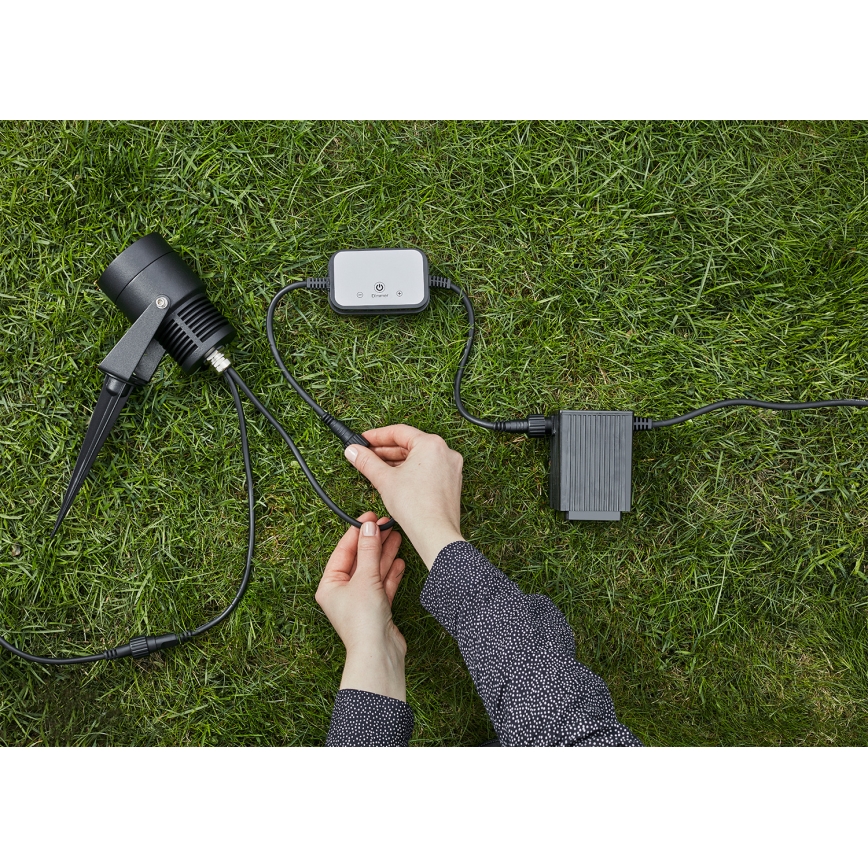 Markslöjd 106940 - Vonkajší PIR senzor pohybu a súmraku GARDEN24 IP44 čierny