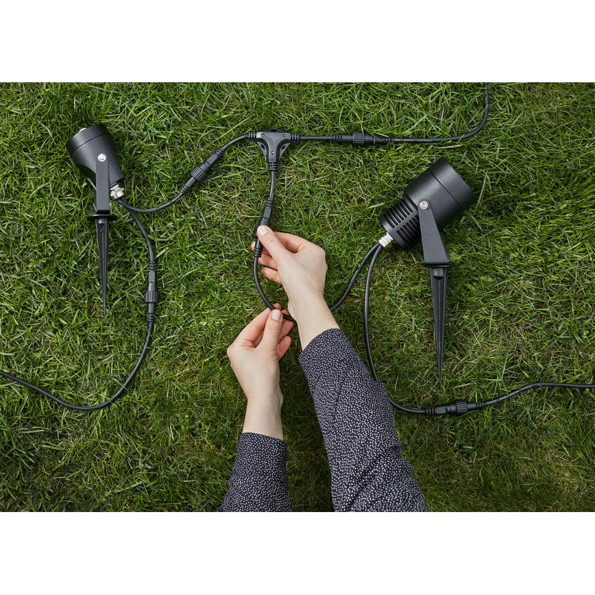 Markslöjd 106940 - Vonkajší PIR senzor pohybu a súmraku GARDEN24 IP44 čierny