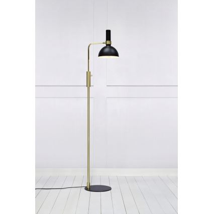 Markslöjd 106972 - Stmievateľná stojacia lampa LARRY 1xE27/60W/230V čierna/zlatá