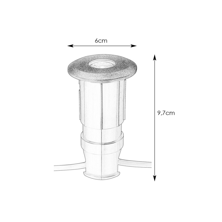 Markslöjd 107284 - LED vonkajšie zapustené svietidlo GARDEN24 LED/0,8W/24V IP44 čierne