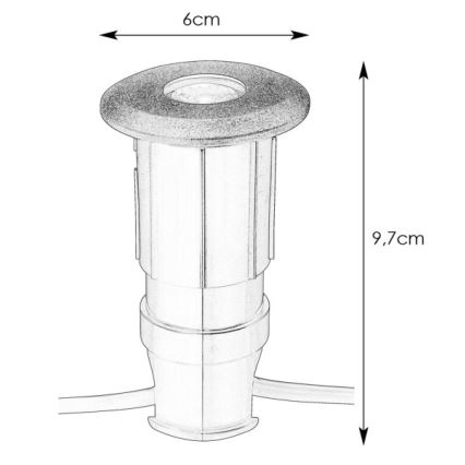 Markslöjd 107285 - LED vonkajšie zapustené svietidlo GARDEN24 LED/3W/24V IP44 čierne