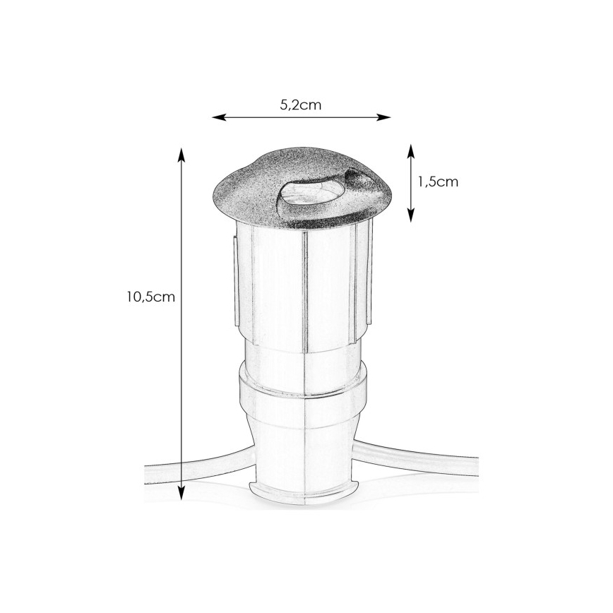 Markslöjd 107289 - LED vonkajšie zapustené svietidlo GARDEN24 LED/0,8W/24V IP44 čierna