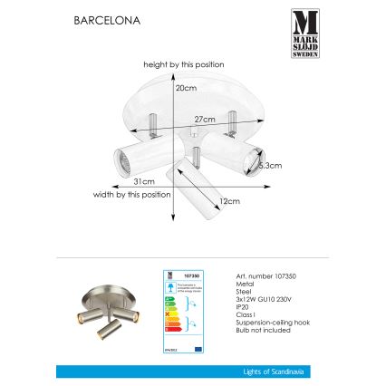 Markslöjd 107350 - Bodové svietidlo BARCELONA 3xGU10/12W/230V