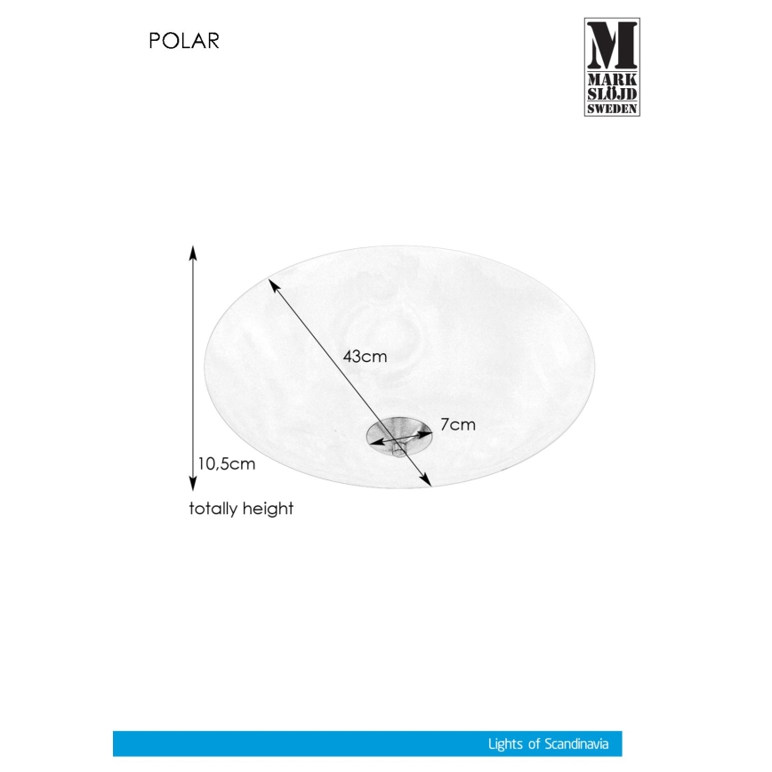 Markslöjd 107361 - Stropné svietidlo POLAR 3xE14/40W/230V pr. 43 cm