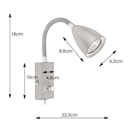 Markslöjd 107409 - Stmievateľné nástenné svietidlo CIRO 1xGU10/7W/230V