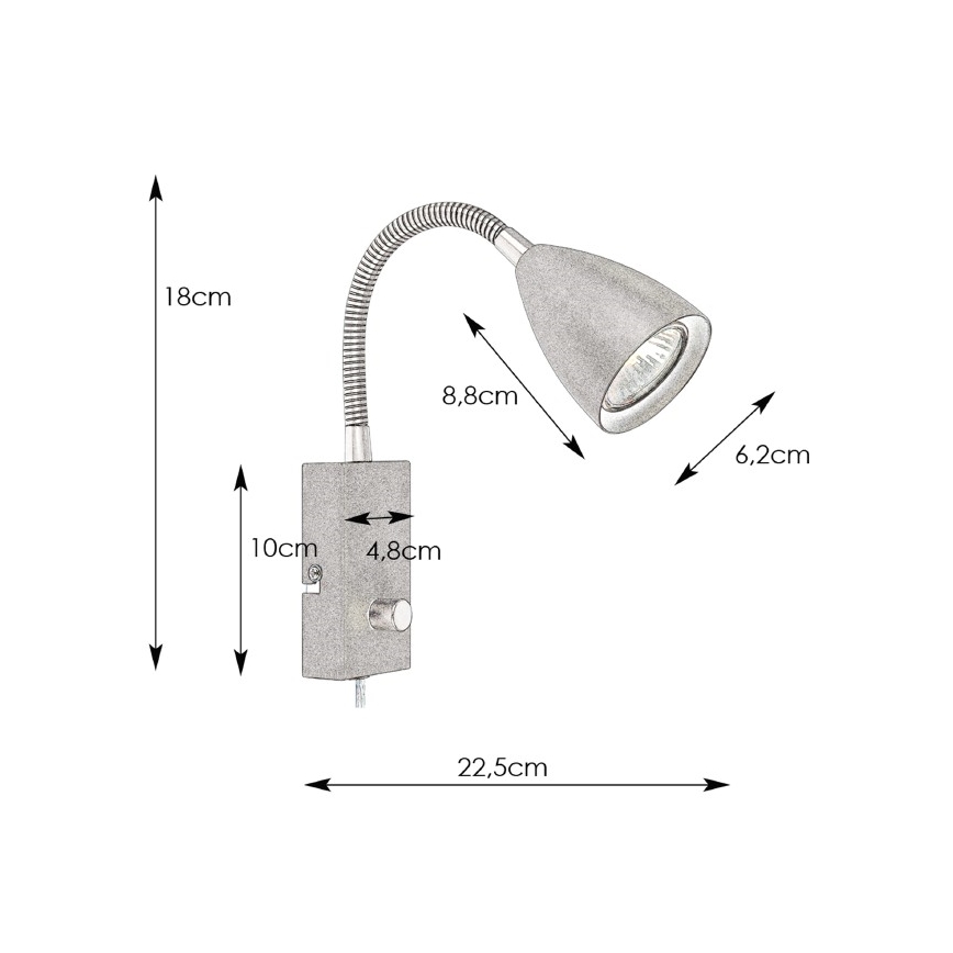 Markslöjd 107410 - Stmievateľné nástenné svietidlo CIRO 1xGU10/7W/230V